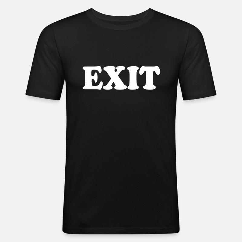 Exit - Men's Slim Fit T-Shirt - black
