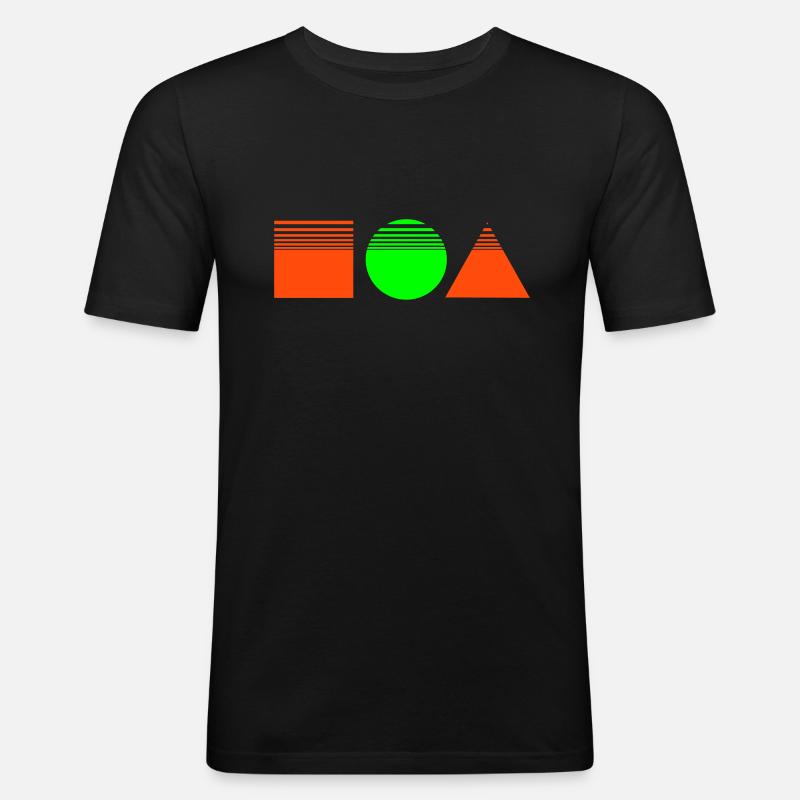 Design rectangle / square / triangle - Men's Slim Fit T-Shirt - black