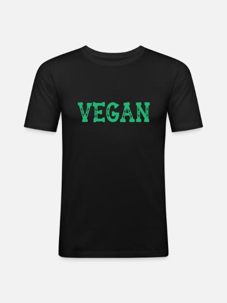 Vegan - Men's Slim Fit T-Shirt - black