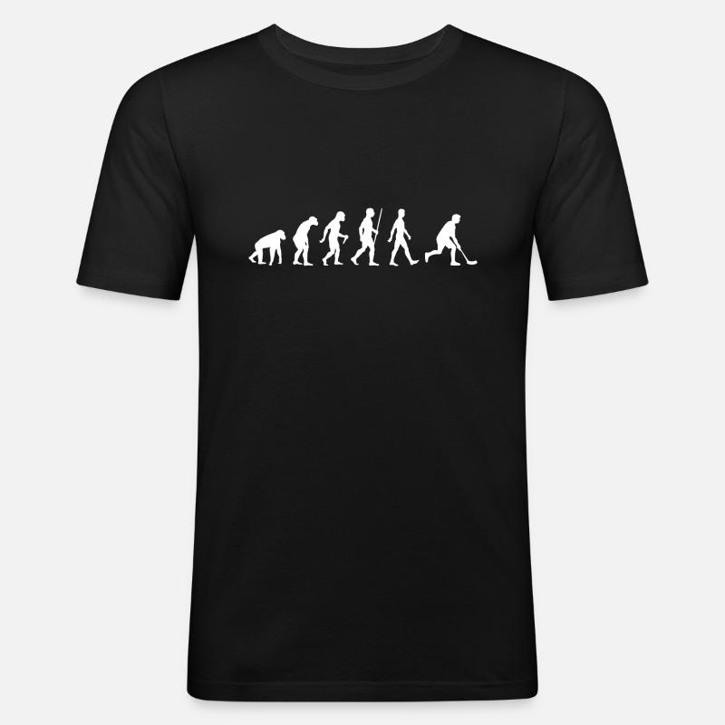 Evolution de Floorball - T-shirt près du corps Homme - noir