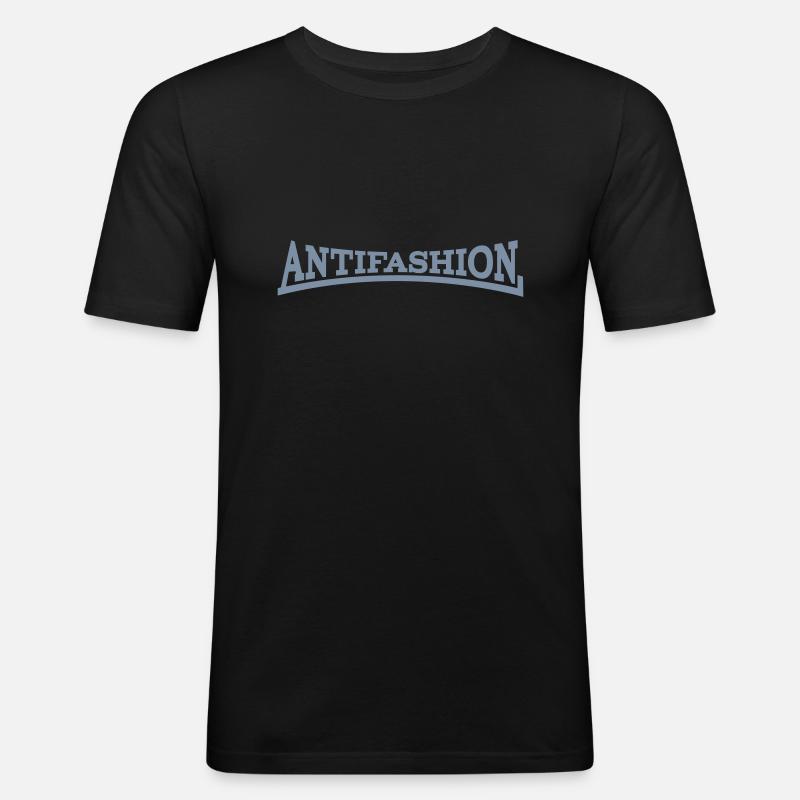 Antifashion - Männer Slim Fit T-Shirt - Schwarz