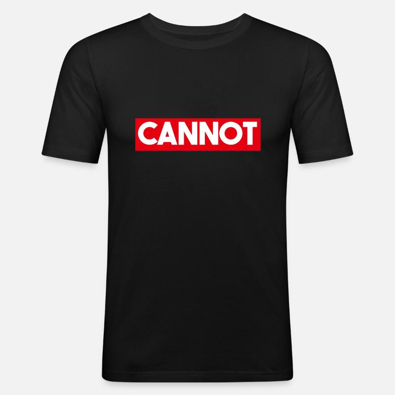 Cannot - Männer Slim Fit T-Shirt - Schwarz