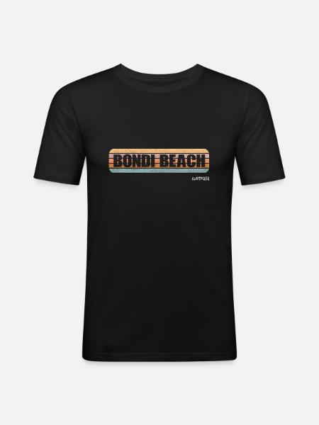 Bondi Beach Australia - Men's Slim Fit T-Shirt - black