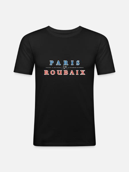 Paris Roubaix - Men's Slim Fit T-Shirt - black