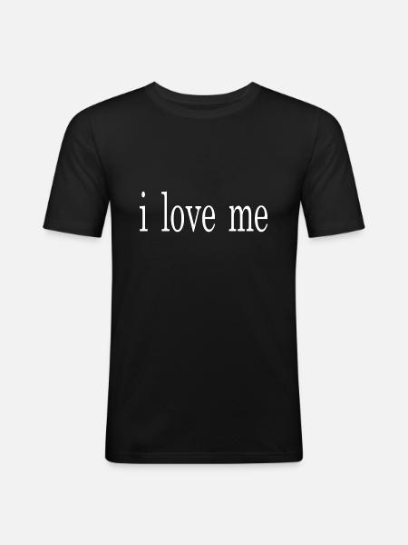I love me - Men's Slim Fit T-Shirt - black