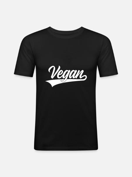 VEGAN VEGANER - Men's Slim Fit T-Shirt - black