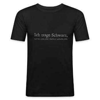 I Wear Black - Men's Slim Fit T-Shirt - black - Front - Nik (191cm)