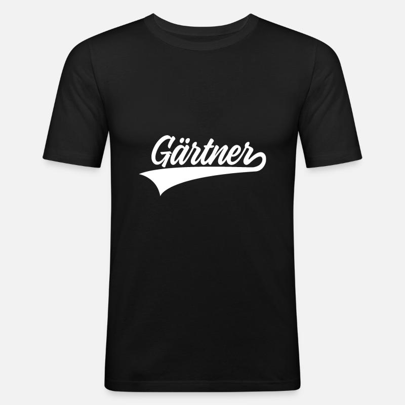 GÄRTNER GARTEN - Männer Slim Fit T-Shirt - Schwarz