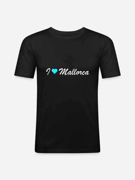 Mallorca - Männer Slim Fit T-Shirt - Schwarz