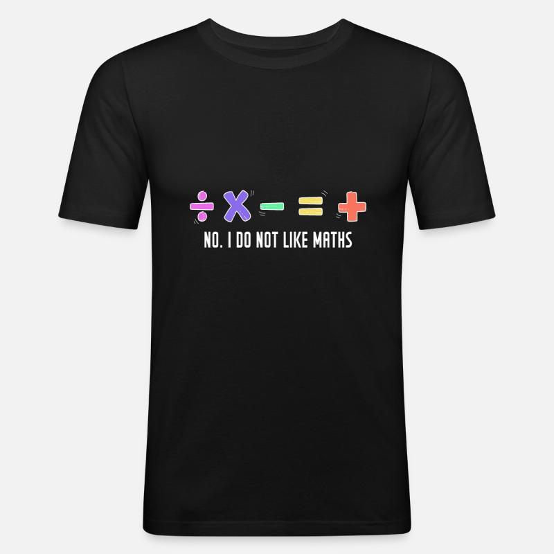 Lustiges Mathe-Sprichwort - Männer Slim Fit T-Shirt - Schwarz