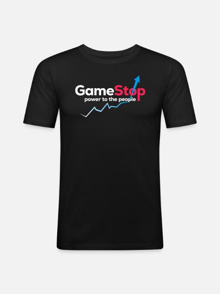 Game Power-Grafik - Männer Slim Fit T-Shirt - Schwarz