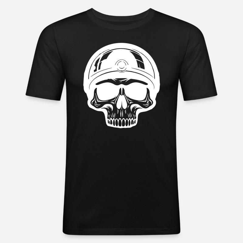 Skeleton Biker - Men's Slim Fit T-Shirt - black