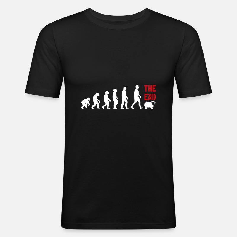 EVOLUTION WITZIG LUSTIG - Männer Slim Fit T-Shirt - Schwarz