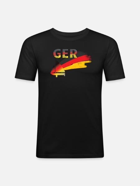 Germany Sailing - Men's Slim Fit T-Shirt - black