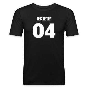 Geschenkidee Freundin schwester - Männer Slim Fit T-Shirt - Schwarz - Vorne - Nik (191cm)
