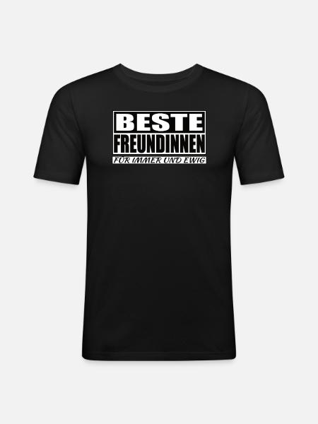 Geschenkidee Freundin schwester - Männer Slim Fit T-Shirt - Schwarz