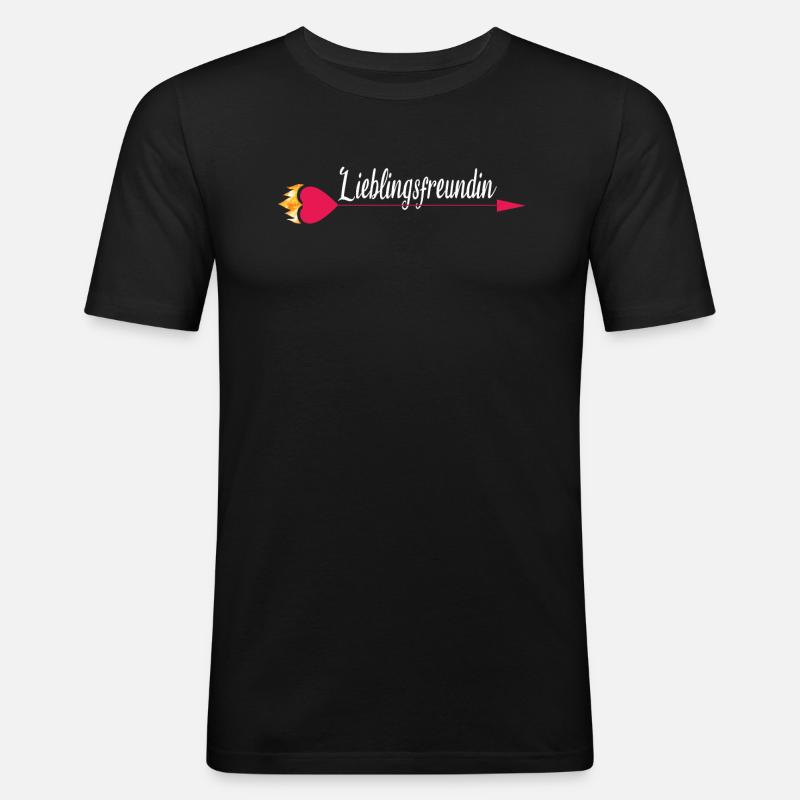 Geschenkidee Freundin schwester - Männer Slim Fit T-Shirt - Schwarz