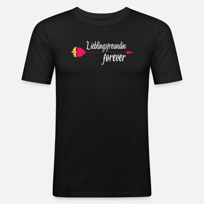 Geschenkidee Freundin schwester - Männer Slim Fit T-Shirt - Schwarz