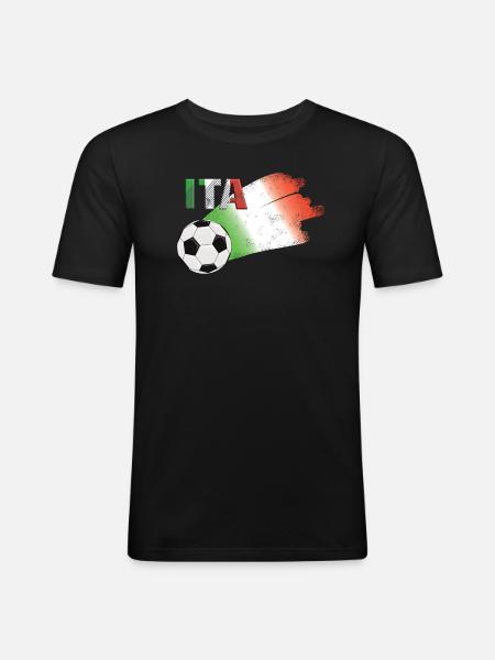 Flag Italy - Men's Slim Fit T-Shirt - black