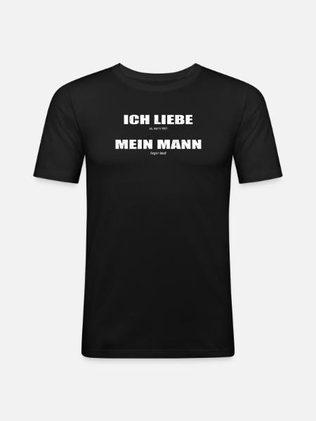 Angler Geschenkidee Hobby Angeln - Männer Slim Fit T-Shirt - Schwarz
