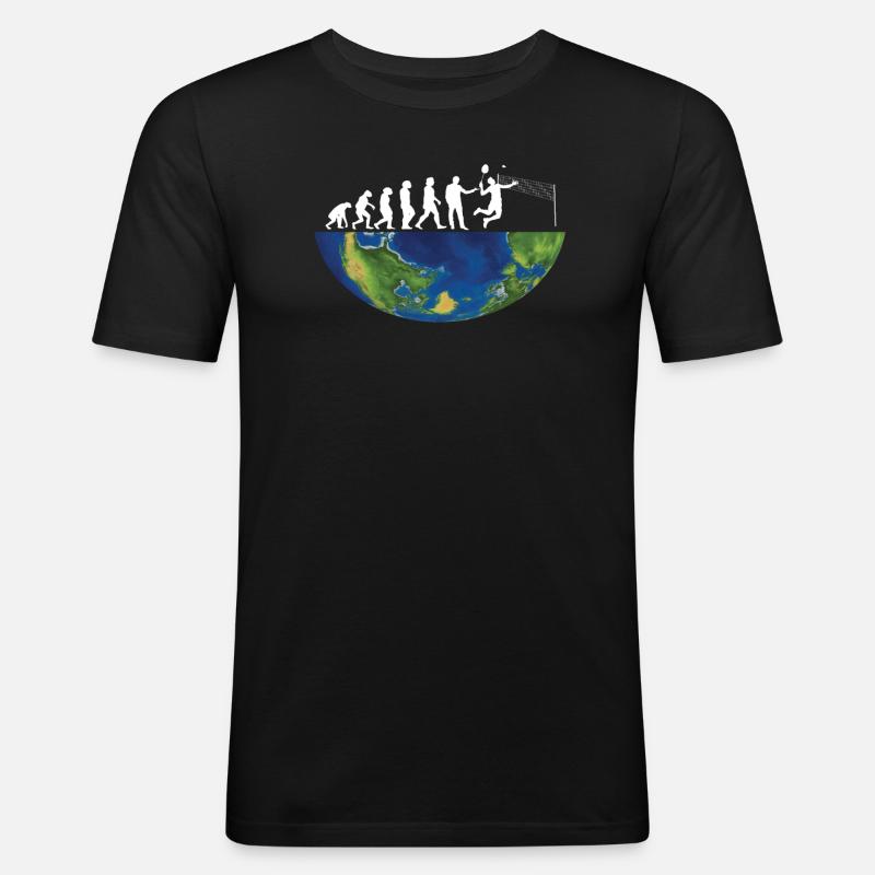 Badminton Geschenkidee Sport Design - Männer Slim Fit T-Shirt - Schwarz
