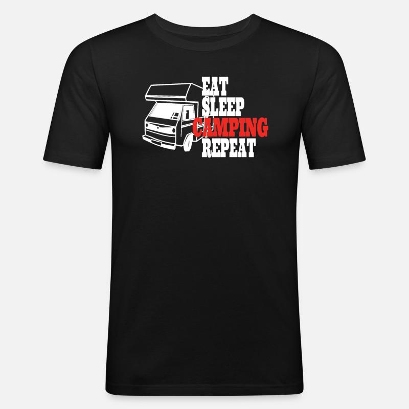 Camper Gift Idea Camping - T-shirt près du corps Homme - noir