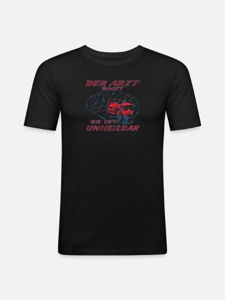 Camper Geschenkidee Camping - Männer Slim Fit T-Shirt - Schwarz