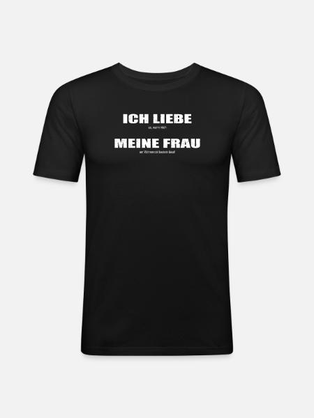 Camper Geschenkidee Camping - Männer Slim Fit T-Shirt - Schwarz