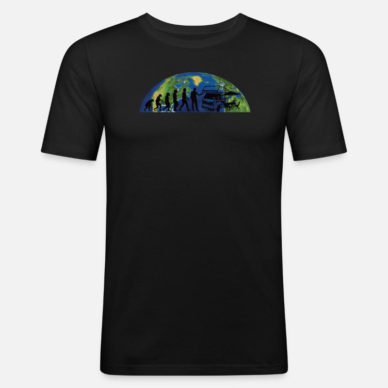 Camper Geschenkidee Camping - Männer Slim Fit T-Shirt - Schwarz