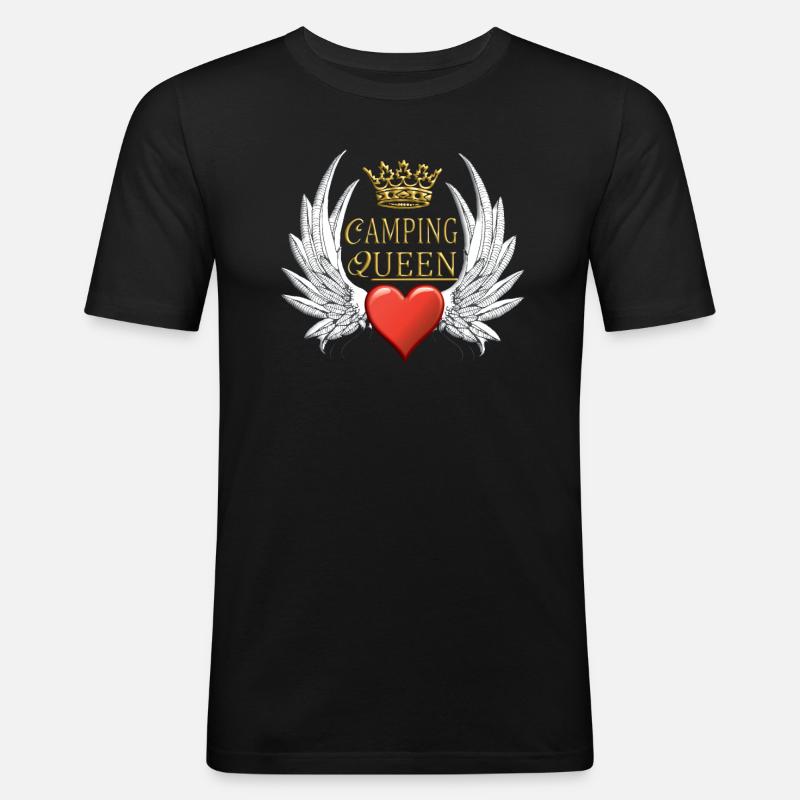 Camper Geschenkidee Camping - Männer Slim Fit T-Shirt - Schwarz