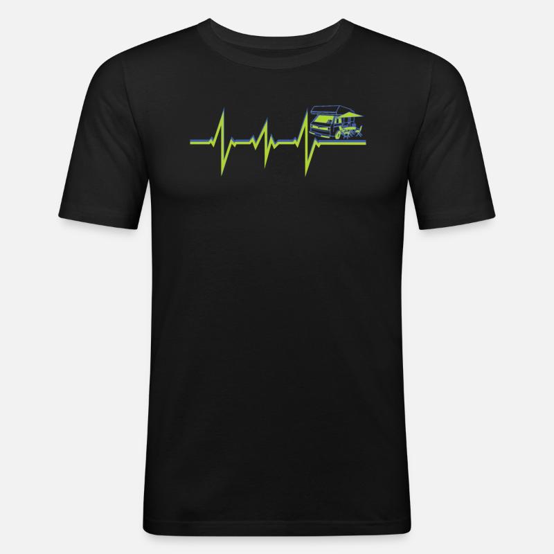 Camper Geschenkidee Camping - Männer Slim Fit T-Shirt - Schwarz