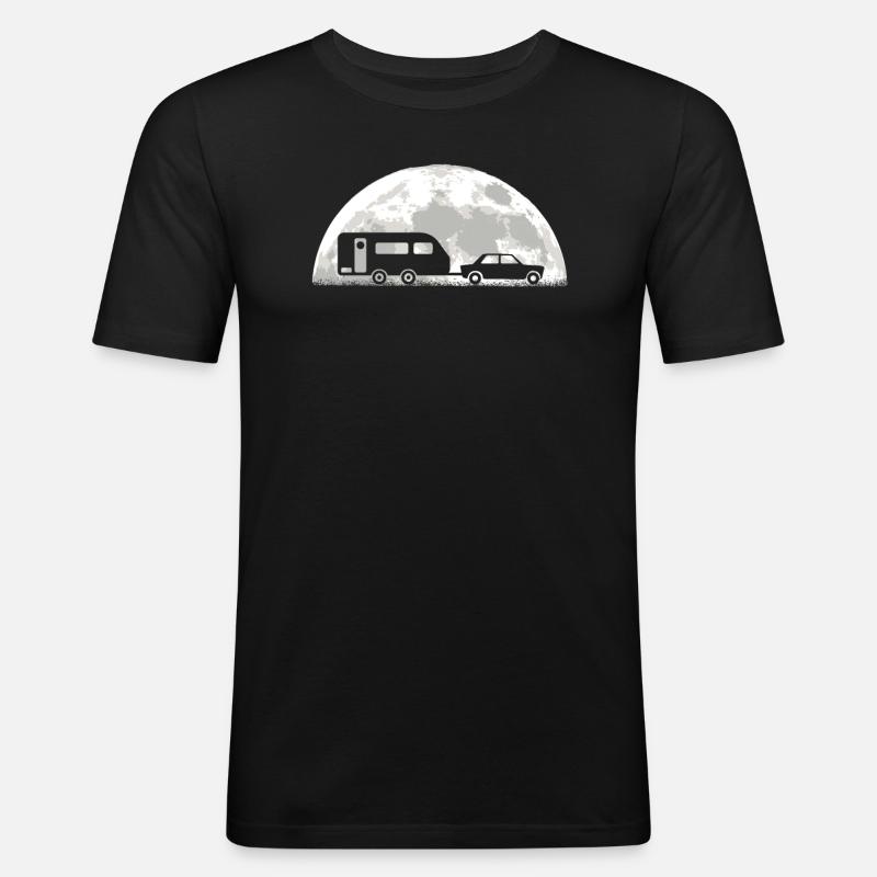 Camper Geschenkidee Camping - Männer Slim Fit T-Shirt - Schwarz