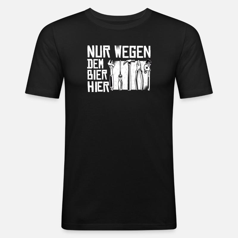 Heimwerker Geschenkidee Handwerker - Männer Slim Fit T-Shirt - Schwarz
