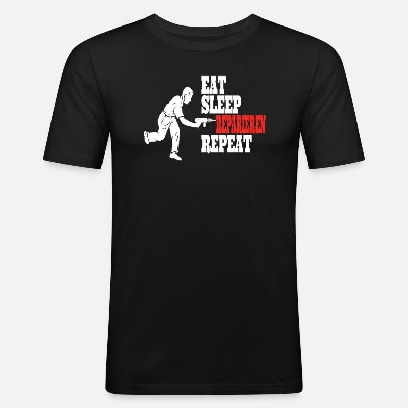 Heimwerker Geschenkidee Handwerker - Männer Slim Fit T-Shirt - Schwarz