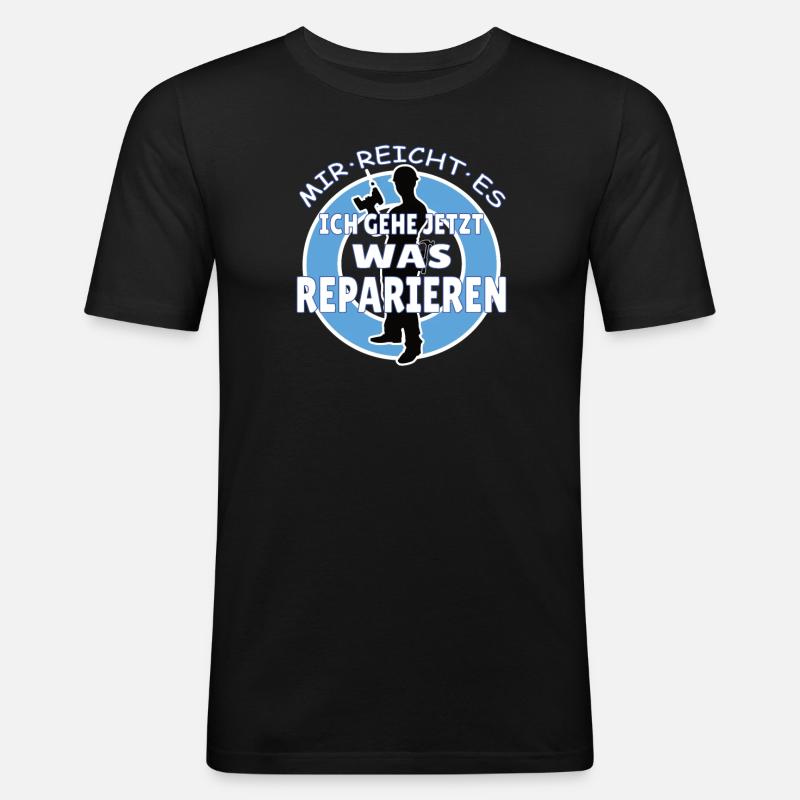 Heimwerker Geschenkidee Handwerker - Männer Slim Fit T-Shirt - Schwarz