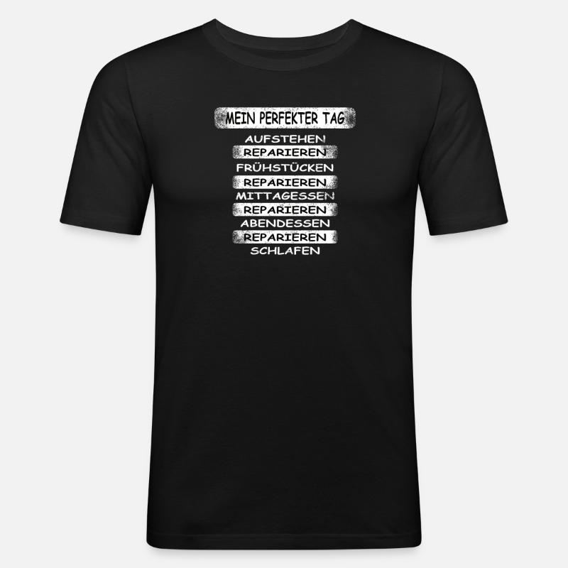 Heimwerker Geschenkidee Handwerker - Männer Slim Fit T-Shirt - Schwarz