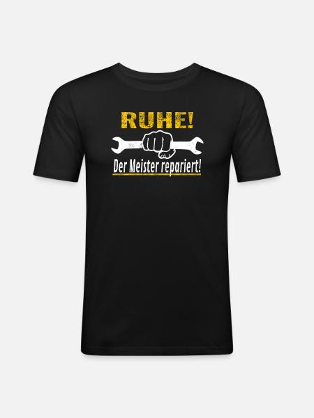 Heimwerker Geschenkidee Handwerker - Männer Slim Fit T-Shirt - Schwarz