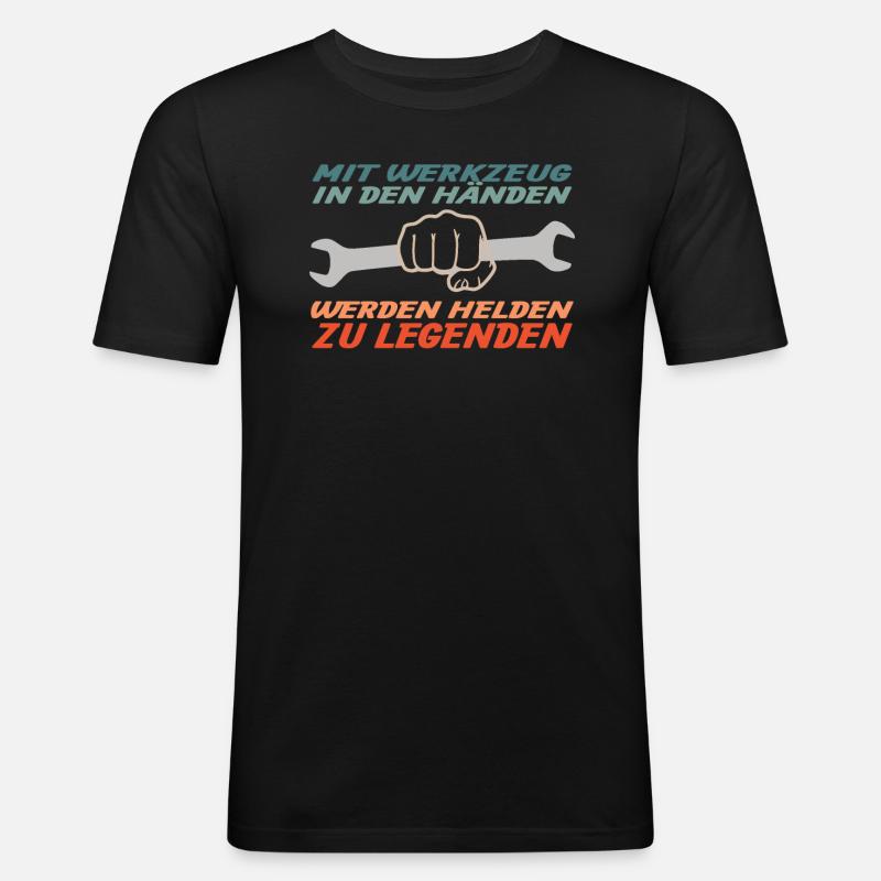 Heimwerker Geschenkidee Handwerker - Männer Slim Fit T-Shirt - Schwarz