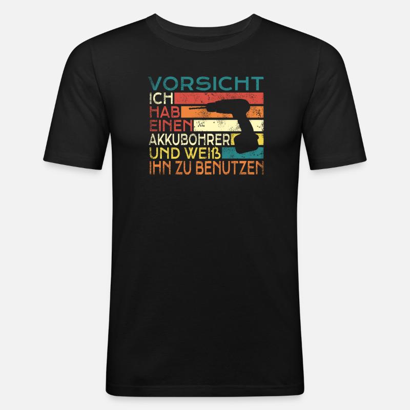 Heimwerker Geschenkidee Handwerker - Männer Slim Fit T-Shirt - Schwarz