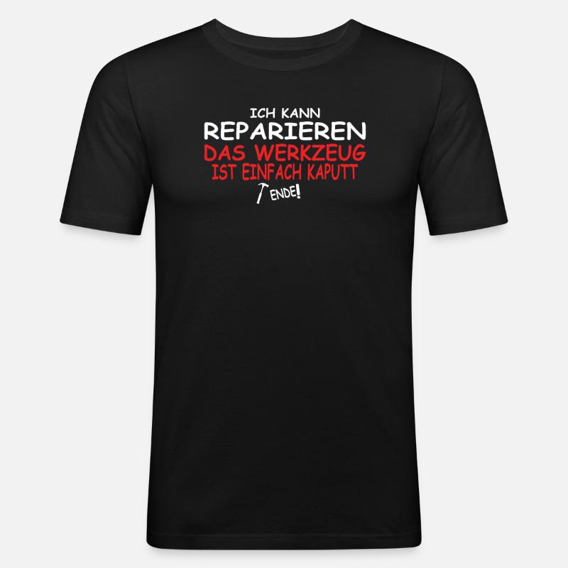 Heimwerker Geschenkidee Handwerker - Männer Slim Fit T-Shirt - Schwarz