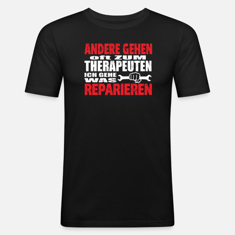 Heimwerker Geschenkidee Handwerker - Männer Slim Fit T-Shirt - Schwarz