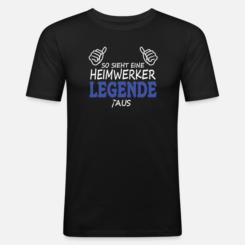Heimwerker Geschenkidee Handwerker - Männer Slim Fit T-Shirt - Schwarz