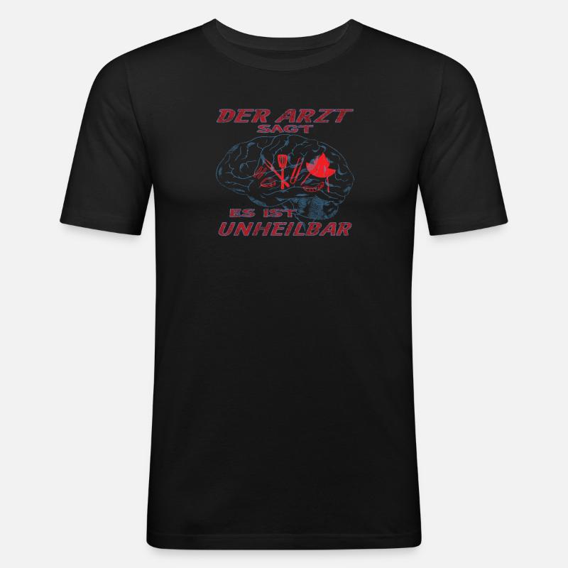 Grillen und Camper Geschenkidee - Männer Slim Fit T-Shirt - Schwarz