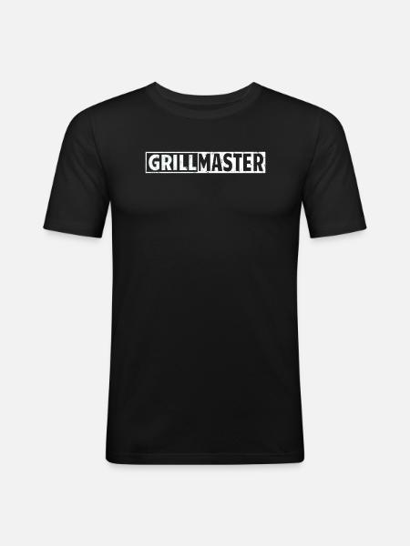 Barbecuing and Camper Gift Idea - Men's Slim Fit T-Shirt - black