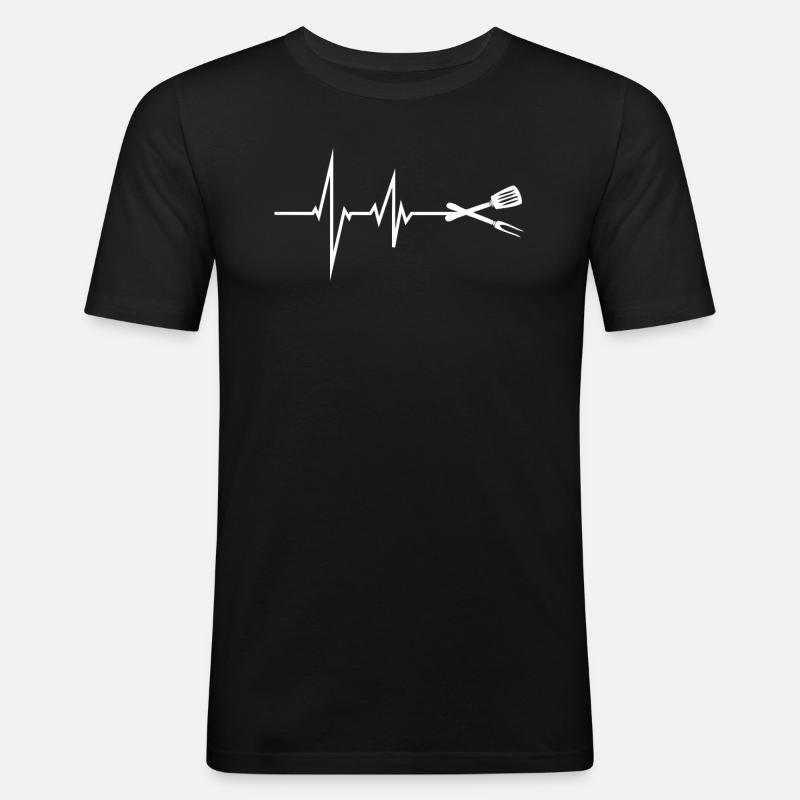 Barbecuing and Camper Gift Idea - Men's Slim Fit T-Shirt - black