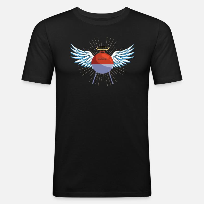 Grillen und Camper Geschenkidee - Männer Slim Fit T-Shirt - Schwarz