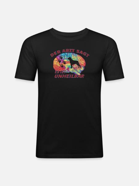 Hundezubehör Rottweiler Hundebesitzer - Männer Slim Fit T-Shirt - Schwarz