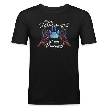 Hundezubehör Pudel Hundebesitzer - Männer Slim Fit T-Shirt - Schwarz - Vorne - Nik (191cm)