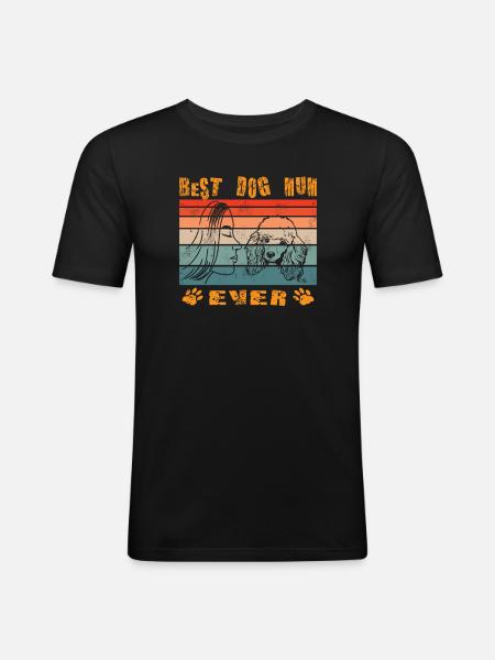 Hundezubehör Pudel Hundebesitzer - Männer Slim Fit T-Shirt - Schwarz