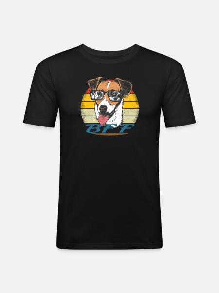 Hundezubehör Terrier Hundebesitzer - Männer Slim Fit T-Shirt - Schwarz